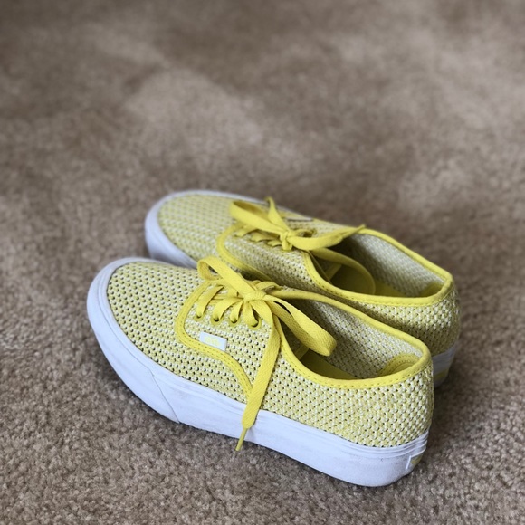 yellow platform vans